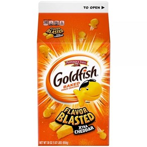 [미국직배송]페퍼리지팜 골드 피쉬 엑스트라 체다 크래커 대용량 850g Goldfish Flavo Blasted Xta Chedda Cackes, 1개