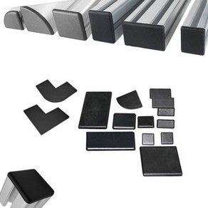 CNC 3D 프린터 부품에 대 한 10PCS 검은 나일론 알루미늄 프로파일 엔드 캡 커버 플레이트 EU /2040/3030/3060/4040/4080/4545/5050/6060, 2040, 1개
