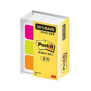[3M] 포스트잇 플래그 686SS-5A 알뜰팩 38x18mm 180장 파일바인더용