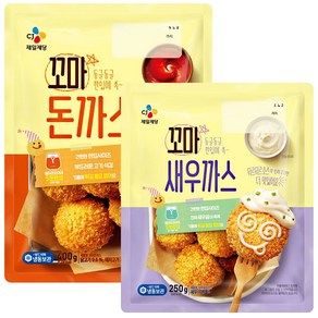 CJ 냉동 꼬마 돈까스 400G 1개+꼬마 새우까스 250g 1개, 1세트