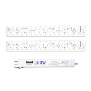 케빈라이팅 국산 삼성칩 조명 거실등 리폼 LED 모듈 거실주방등 50W 540x70mm(2장), 삼성 LED 칩, 표준형6500K(새하얀빛)