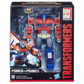 [발매] HASBRO 해즈브로 트랜스포머 리더급 POWER OF THE PRIMES POTP 옵티머스 프라임 OP 액션 피규어, 1개