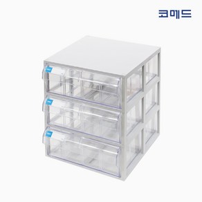 코메드 CMD-601멀티박스 3칸 투명서랍장