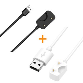 엔터콘 갤럭시핏3 충전 케이블 충전기, 1. USB A 블랙 + USB A 화이트