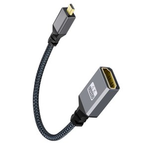 HDMI to Mini HDMI 젠더 4K 노트북 포터블 모니터, Mico HDMI, 정방향 RL022, RL022, 1개