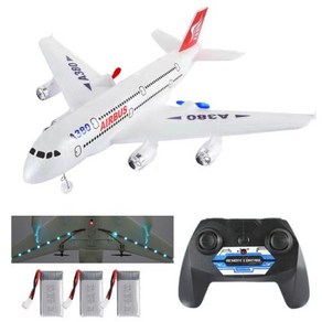 RC Aibus A380 보잉 747 비행기 원격 제어 장난감 24G 고정 날개 자이로 야외 항공기 모델 모터, 1.with 3 batteies, 1개