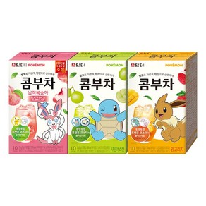 담터 포켓몬 콤부차 30T (납작복숭아/샤인머스캣/망고리치), 30개, 50g, 5g, 10개입