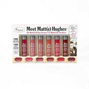 더밤 theBalm Meet Matte Hughes Vol 12 미니 롱래스팅 리퀴드 립스틱 6개입, 6개