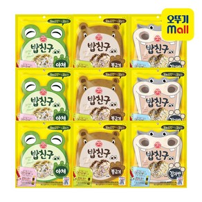 오뚜기 밥친구 3종 야채+김자반+불고기 각3개씩 세트(총9개)즉석간편요리, 1세트