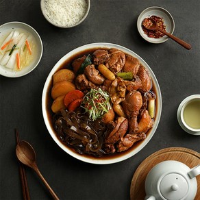 달도리찜닭 밀키트, 1세트, 2.3kg, 4인분(뼈한마리만) - 일반당면 무료