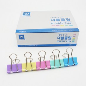 화신 더블클립 (중) 25mm x 45mm 50pcs, 50개입, 중, 50개입