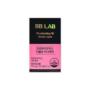 비비랩 프로바이오틱스 더블유 이너케어 170mg 30캡슐/mj, 30정, 1개