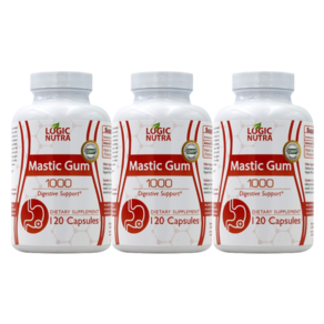 LogicNuta 로직누트라 매스틱 검 1000mg 키오스섬 다이제스티브 Mastic Gum, 3개