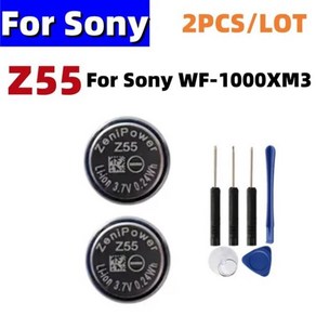 소니 호환 WF-1000XM3 WF-SP900 ZeniPowe 배터리 Z55 TWS 이어폰 3.7V 65mAh CP1254 2 개/로트, 한개옵션1, 01 Z55- 2PCS