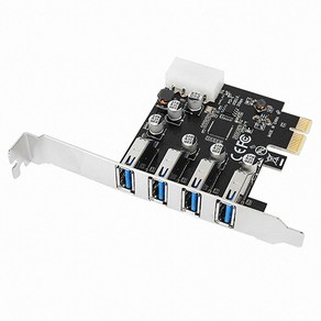 넥스트 이지넷유비쿼터스 USB3.0 4포트 PCI-Expess 확장카드, NEXT-405NEC LP, 1개