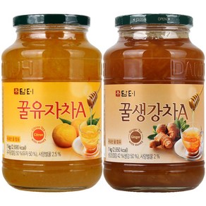 담터 꿀유자차A 1kg+꿀생강차A 1kg