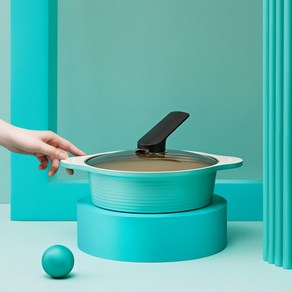[해피콜] [본사직영]HC 아르보 블랑 24cm 전골냄비 멜로우민트, 상세 설명 참조, 상세 설명 참조