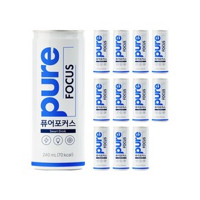 서울대밥스누 퓨어포커스 디카페인 에너지 드링크 에너지음료, 240ml, 12개