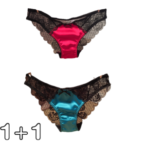 여성용 스판 컴포트 새틴 레이스 삼각 팬티 2종 세트 Women's Underpants 뉴타임즈 A790W179