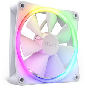 NZXT F120 RGB 120mm 팬 화이트 RF-R12SF-W1, White, Static Pessue