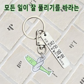 액막이 명태 열쇠고리 지오맨시 액막이명태 키링 럭태 인테리어 집들이 신혼부부 이사 개업 외국인 신차 새차 고사 선물 키홀더 열쇠고리 북어 명태, OB(명태 열쇠고리 + 소원 카드)