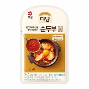 CJ 제일제당 다담 순두부찌개 양념, 140g, 4개