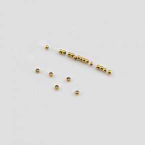 비즈톡 [S1-7-501]써지컬스틸 고정장식 고정볼 1.5mm (내경0.6mm) 진공골드