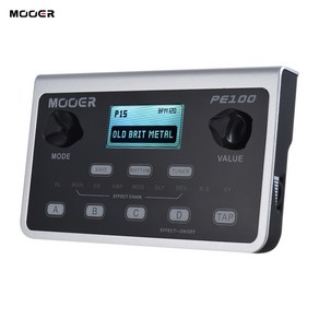 MOOER PE100 무어오디오 기타 이펙터 휴대용 기타 멀티이펙트 EU플러그/한국 콘센트 사용가능