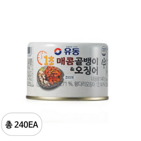 유동 1초 매콤 골뱅이 오징어, 140g, 240개