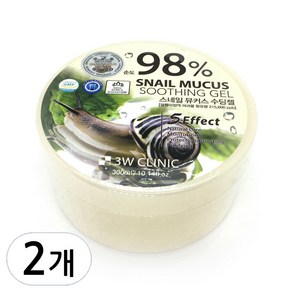 3W클리닉 스네일 뮤커스 수딩젤, 2개, 300ml