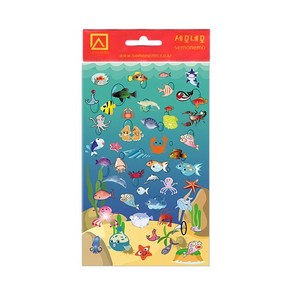 [세모네모] SS-108 바다농장 스티커(4매)