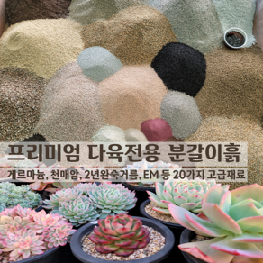 실속30kg(총40kg) 20가지의 고급재료 다육이전용분갈이흙(배합토)/전문가 초보용, 5kg, 4개