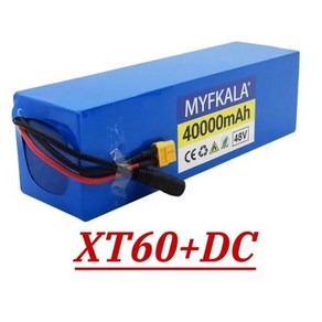 18650 리튬 배터리 팩 및 내장 BMS 5001000W 전기 자전거 배터리 13S3P 48V 40Ah 신제품, 4) Black