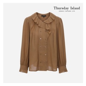 Thusday Island 프릴 포인트 더블 블라우스T226MBL136W 651996