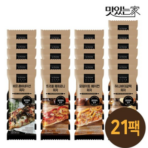 리뉴얼 라쿠치나 포카치아 수제 피자 21팩(비프+페퍼+포테이토+허니갈릭), 없음, 21개, 140g