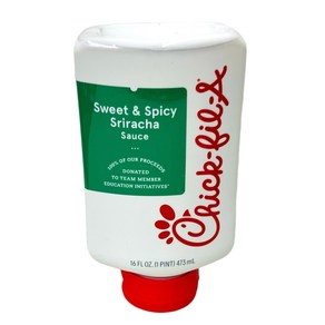 칙필레 ChickfilA 달콤하고 매콤한 스리라차 소스 짜서먹는 병 16온스 Chick Fil A 241625