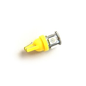 T10 LED 실내등 미등 트렁크 번호판등 5구 12V 24V, 노란색24V, 1개