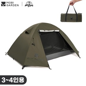 모비가든 2.1kg 경량텐트 백패킹 모토 오토캠핑 싱글텐트 낚시텐트 1인텐트 MOBI GARDEN, 올리브, 4인용