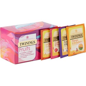 Twinings 프루츠 셀렉션 80개 혼합 티백 세트 트와이닝 영국차 영국홍차직구 20개x4묶음, 20개입