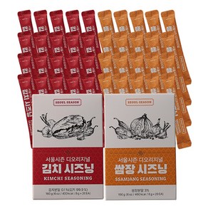 서울시즌 쌈장 김치맛 톡톡 간편 시즈닝 스틱 파우더 저칼로리 가루 바베큐 삼겹살 소스, 쌈장시즈닝 스틱 E4H301 1박스, 160g, 1개