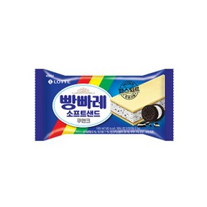 롯데 칼로리 브랜드 배달 빵빠레 소프트샌드 쿠앤크 냉동실 아이간식 180ml, 1개