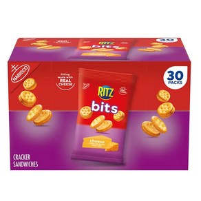 리츠 비츠 크래커 샌드위치 치즈 30개 1.26kg RITZ BITS CRACKER SANDWICHES CHEESE, 42g