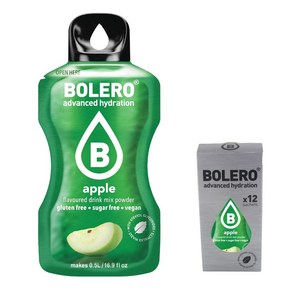 [볼레로음료] 2kcal 무설탕 과일워터 아이스티 음료 (생수 500ml 3g), 사과, 1박스, 3g, 12개입