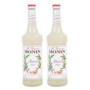 Monin 아몬드 오르자시럽 무알코올 비건 홈카페&홈바음료재료 고급음료만들기 750ml 2ea, 2개