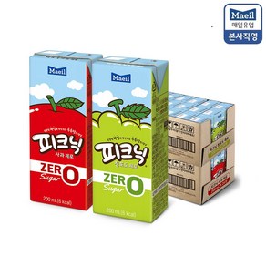 매일유업 매일 피크닉 제로 사과+청포도 200ml 각 24팩 총 48팩, 48개, 1개입