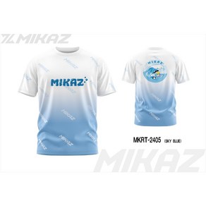 [MIKAZ] 미카즈 2024 코튼라이크 오버핏티셔츠 MKRT-2405 (sky blue) 배드민턴&탁구&테니스&스쿼시&볼링&스포츠&라온스포츠