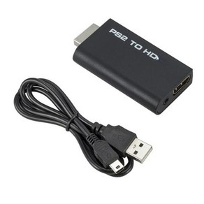 변환젠더모든 ps2 디스플레이 모드용 3.5mm 오디오 출력이 있는 lcckaa ps2-hdmi 호환 오디오 비디오 변환기 어댑터 480i480p576i