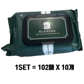 블랑슈 저자극 대용량 오리지널 소프트 유아물티슈 캡형 50평량, 50g, 102개입, 10개