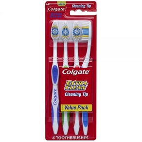 Colgate 엑스트라 클린 풀 헤드 칫솔 M 4개