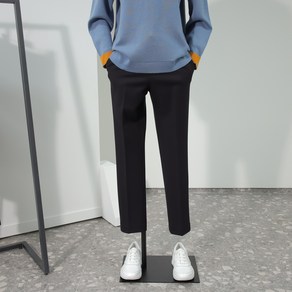 리버클래시 LJW23276 SLIM-FIT PANTS 베이직 트윌 히든 밴딩 슬랙스 다크네이비